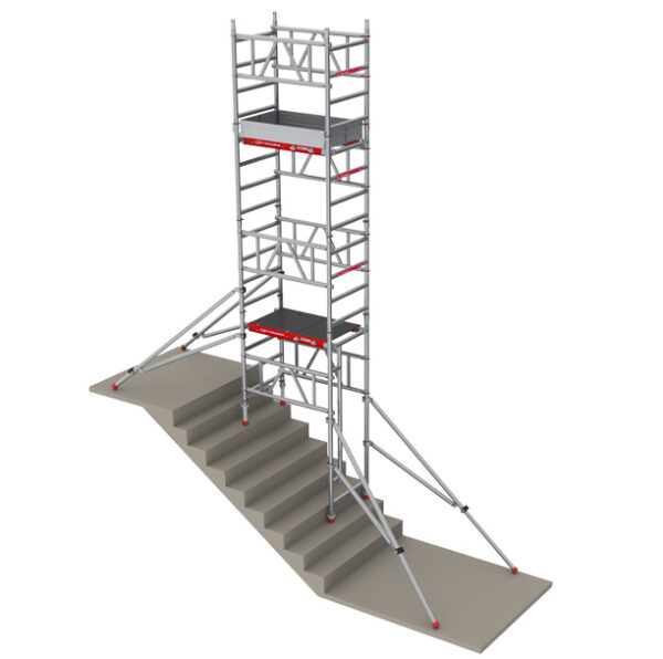 SCAFFOLD - ALUM 3.9M NARROW WITH STAIR KIT (.73 X 1.2M)