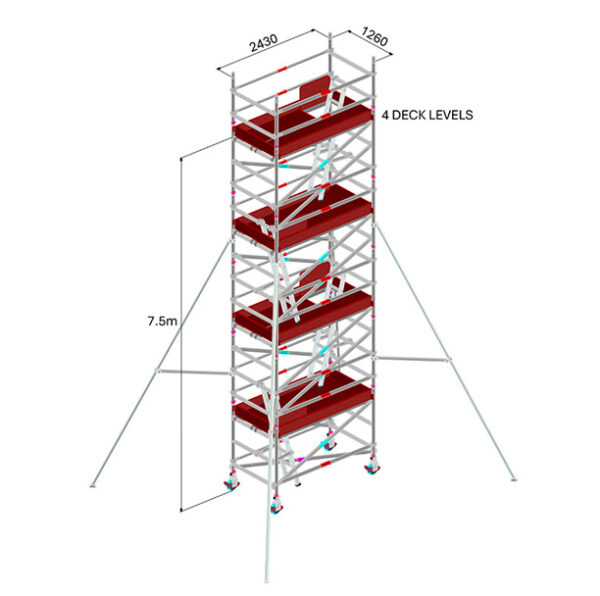 SCAFFOLD - ALUM 9 M DOUBLE WIDTH